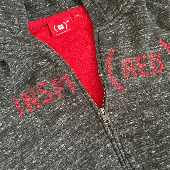 GAP Other - Gap size Large Men Inspired (RED) hoodie gray zip